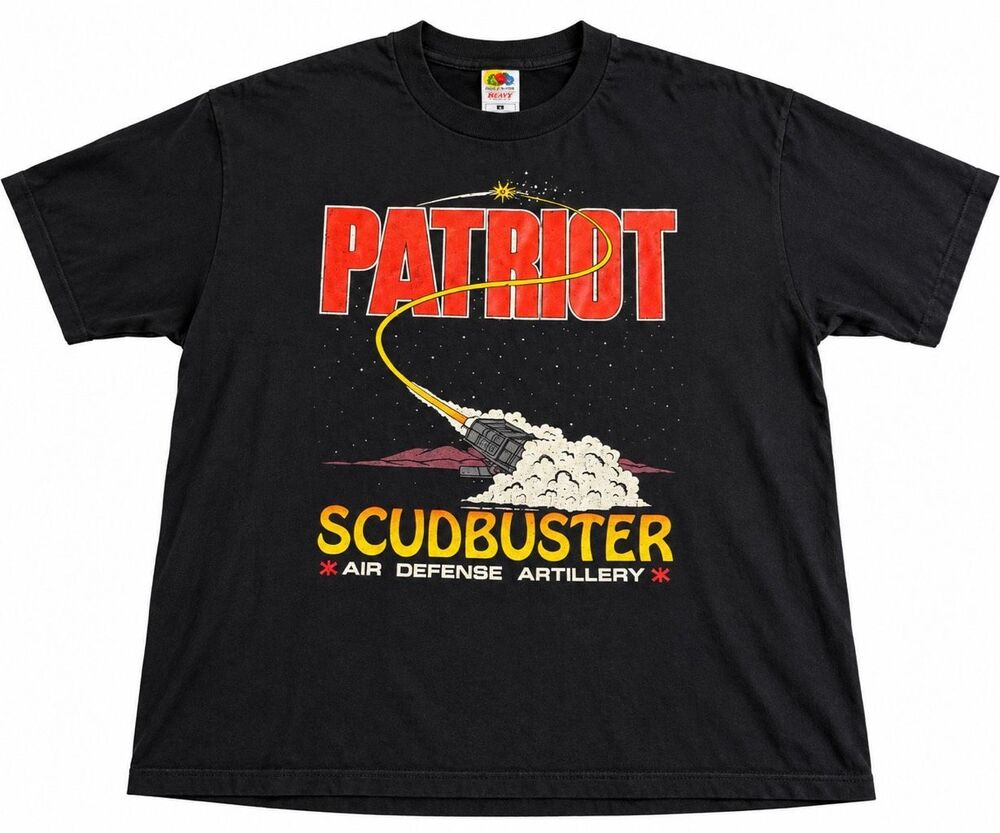 Patriot Scudbuster Air Defense Artillery Vintage Single Stitch T-Shirt Size XL